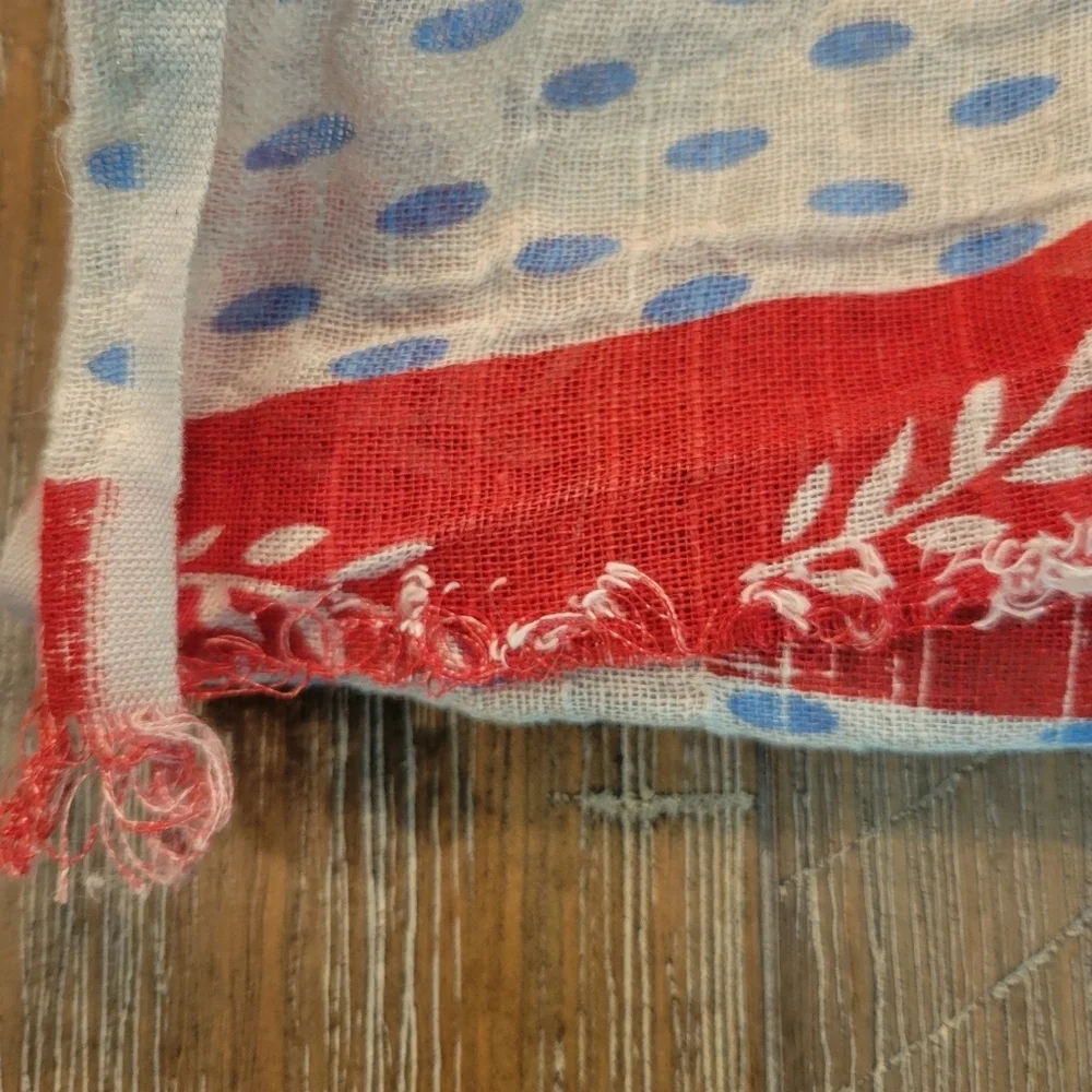 Thomas Paul Linen Anchor/Stripes Beachy Table Runner 72x26